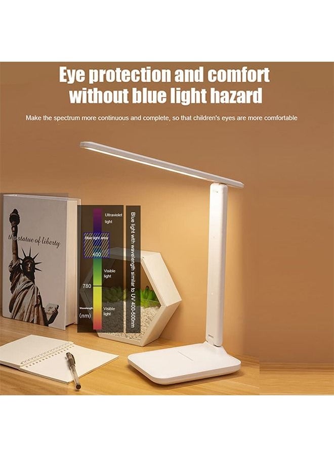 DMG TECH - LED Desk Lamp Table lamp for Home Office Touch Control Lamp with Charging Port Third gear Dimming Foldable Reading Light Bedroom Bedside Lamp Eye Protection Night Light - Image 1