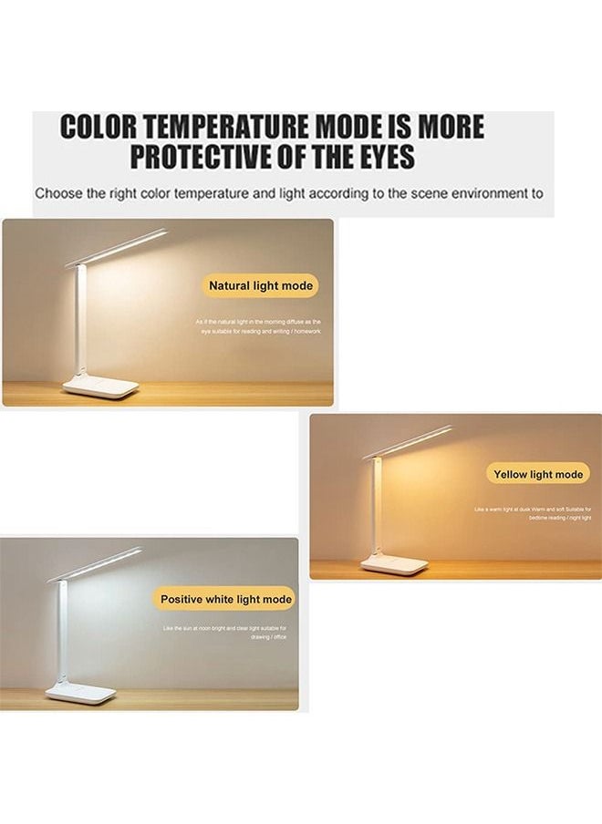DMG TECH - LED Desk Lamp Table lamp for Home Office Touch Control Lamp with Charging Port Third gear Dimming Foldable Reading Light Bedroom Bedside Lamp Eye Protection Night Light - Image 1