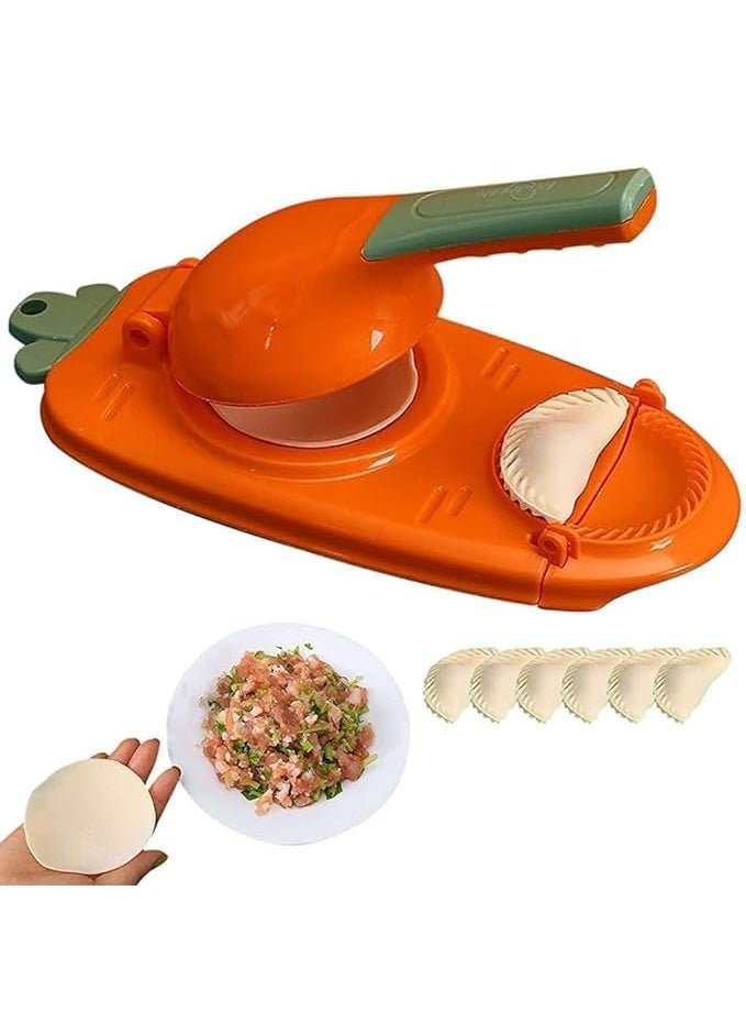KD ZONE KD ZONE 2 in 1 Dumpling Maker Ghughra Momos Maker Machine Skin Press Mould for Gujiya Ghughra Mould MachineSamosa Maker Kajjikayalu Karanji Maker Kitchen Tool with Dumpling Puri Maker Multi  - Image 1
