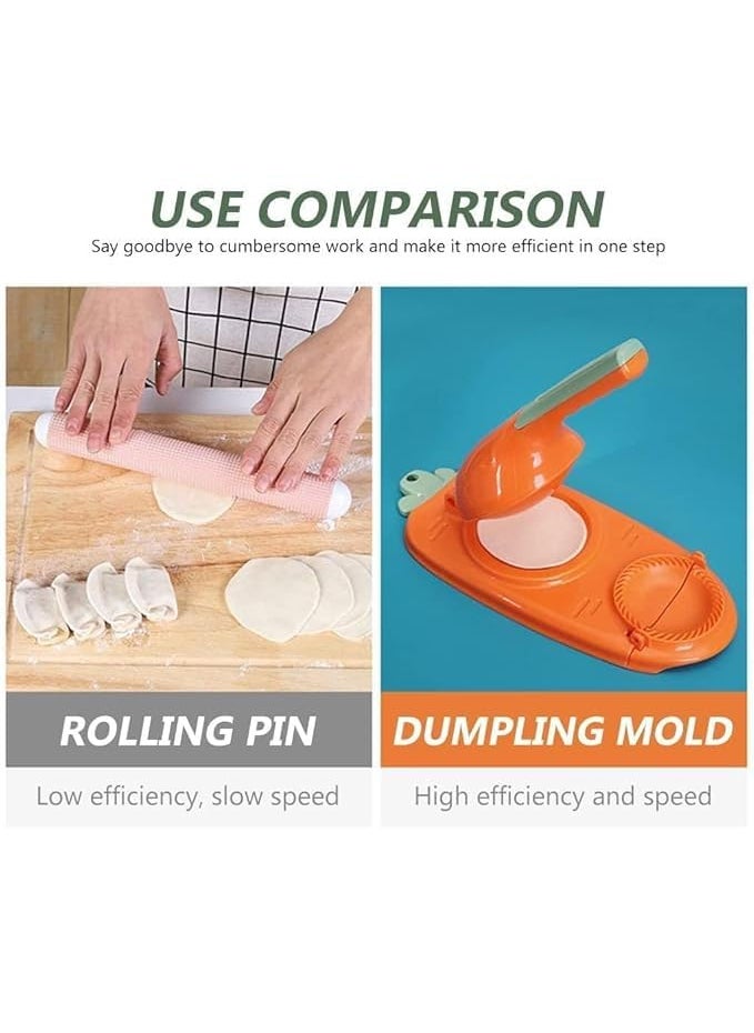 KD ZONE KD ZONE 2 in 1 Dumpling Maker Ghughra Momos Maker Machine Skin Press Mould for Gujiya Ghughra Mould MachineSamosa Maker Kajjikayalu Karanji Maker Kitchen Tool with Dumpling Puri Maker Multi  - Image 4
