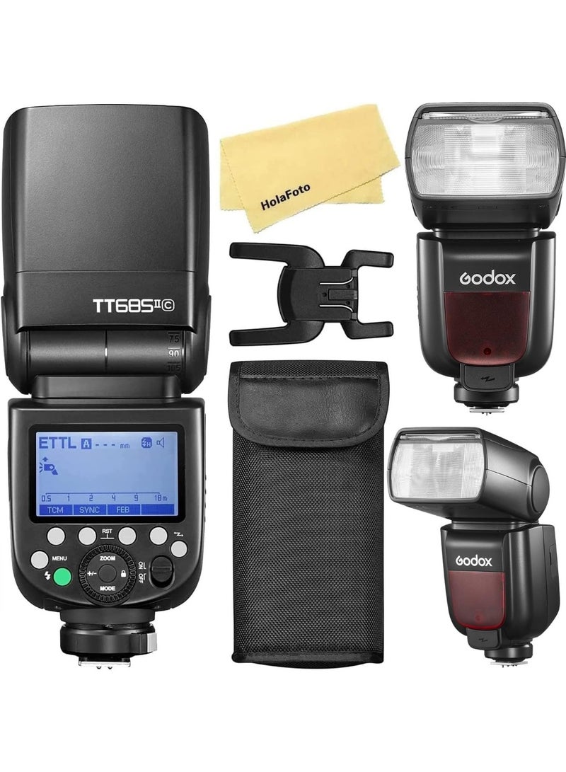 جودوكس فلاش جودوكس TT685II-C TTL للكاميرات كانون | مزامنة عالية السرعة، اتصال لاسلكي 2.4G، تكبير 20-200 مم - Image 1