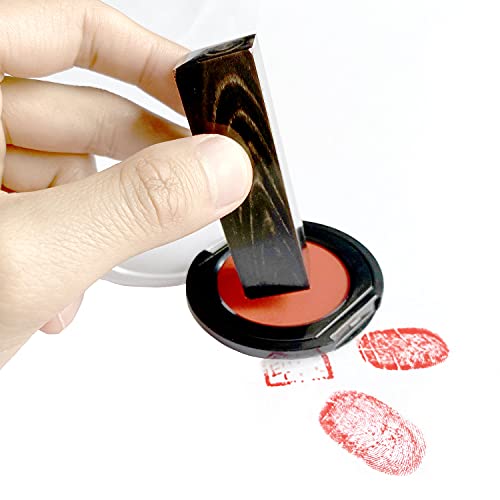 Myboree Quick Drying Ink Thumbprint Pad Fingerprint Pad for Identification Notarization (red) - Image 2