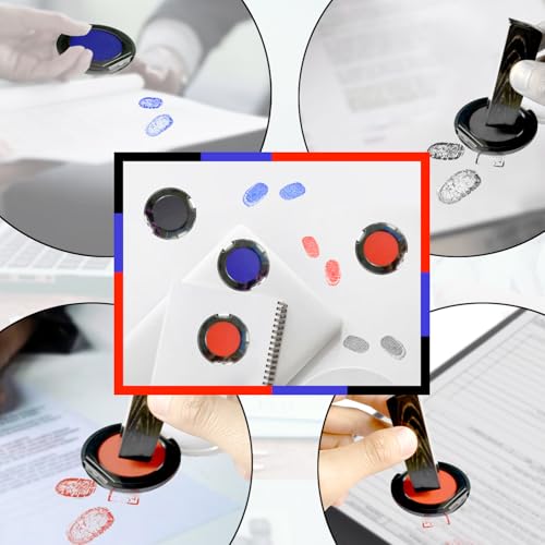 Myboree Quick Drying Ink Thumbprint Pad Fingerprint Pad for Identification Notarization (red) - Image 4