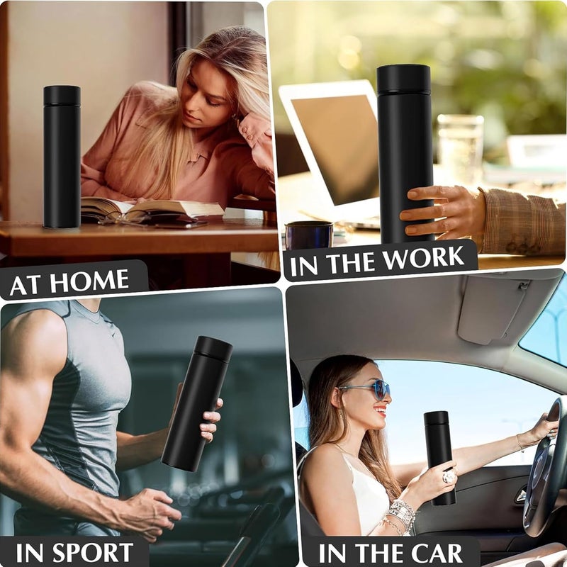 YANEK Smart Water Bottle Stainless Steel – Travel Mug with Smart LCD Touch Screen Temperature Display, Leak-Proof, Hot & Cold Beverage Flask, Ideal for Trave, Gym, Office, & Daily Use (BLACK) - Image 5