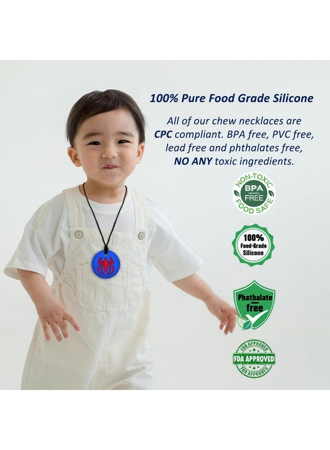 MaberryTech Direct Chew Necklaces for Sensory Kids Boys, 6 Pack Chewy Necklace Sensory Toys for Kids with Autism, ADHD, SPD, Silicone Adult Chew Toys Teething Necklace Reduce Chewing Biting Fidgeting - Image 2