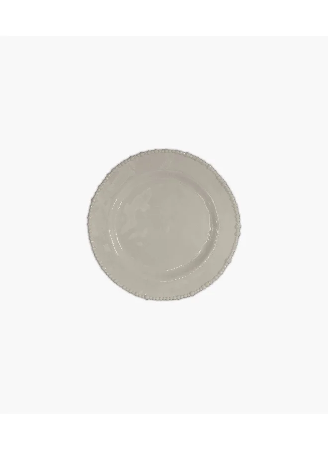 Baci milano Joke Table And Kitchen Melamine Dinner Plate - Taupe