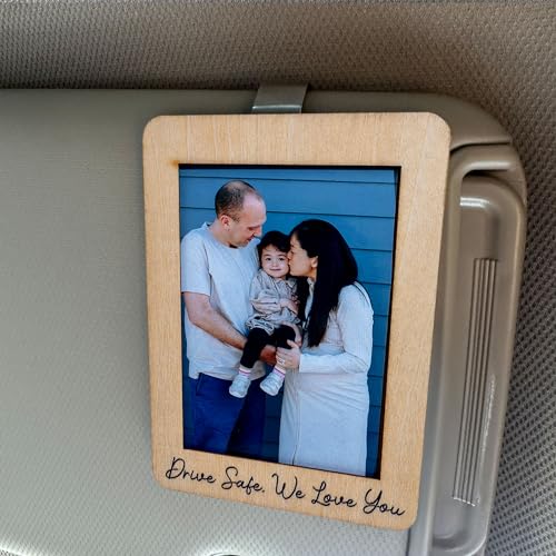 Hangwoous Drive Safe I Love You Car Visor Clip - Drive Safe Photo Car Visor Clips For Dad, Mom, Husband - Fathers Day Gift 2025 - Polaroid Picture Holder For Cars - Cars Sun Visors Photo Clip - New Driver Gifts - Image 1