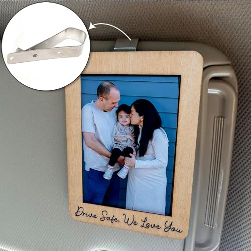 Hangwoous Drive Safe I Love You Car Visor Clip - Drive Safe Photo Car Visor Clips For Dad, Mom, Husband - Fathers Day Gift 2025 - Polaroid Picture Holder For Cars - Cars Sun Visors Photo Clip - New Driver Gifts - Image 5
