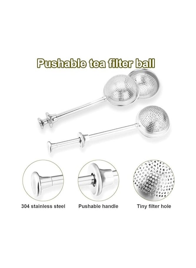 1 Pcs Tea Ball Infusers, Long-Handle Tea Strainer Stainless Steel for Loose Leaf Tea Spices and Seasonings in Office or Travelling - Image 5