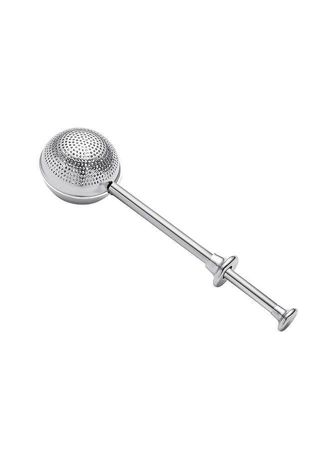 1 Pcs Tea Ball Infusers, Long-Handle Tea Strainer Stainless Steel for Loose Leaf Tea Spices and Seasonings in Office or Travelling - Image 2