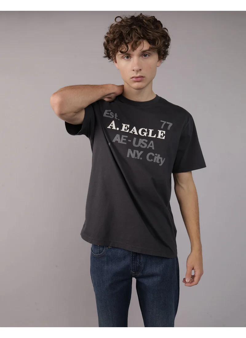 امريكان ايجل AE Applique Logo Graphic T-Shirt
