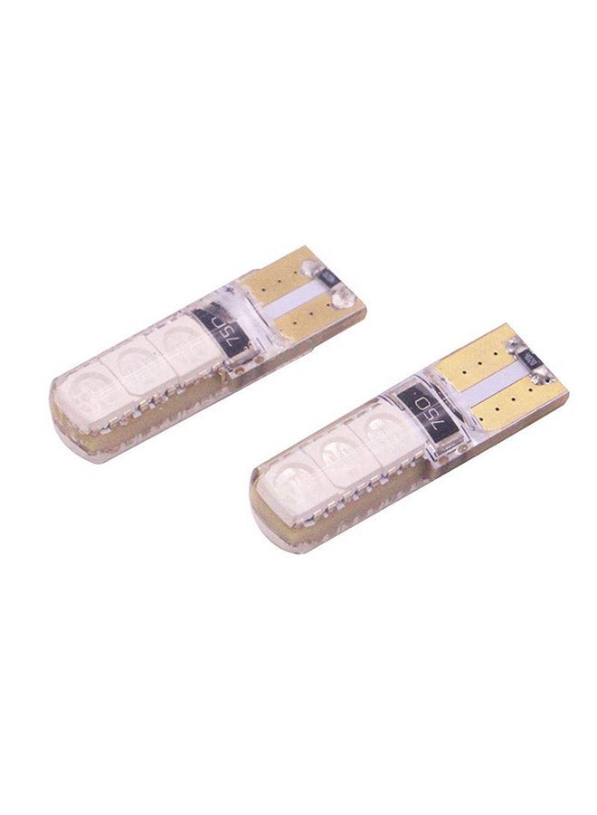 MUNTAQI 2-Piece T10 2W 120-140LM 6 LED Ice Blue 5050 LED Brake Light For Vehicles - Image 1