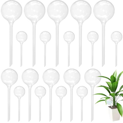 Jgalnim 20 PCS Clear Plant Watering GlobesPlastic Watering BallsSelf Watering PlanterFlower Automatic Watering Device for Plants IndoorOutdoorFlowerpotHome GardenLargeMediumSmall - Image 1