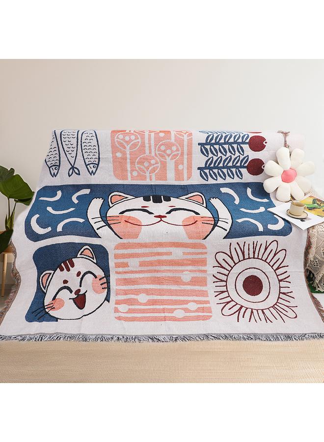 Bluejw Picnic Blanket Ethnic Style Camping Multi-functional Thread Blanket Customizable Sofa Blanket Sofa Towel Cover Blanket Camping Mat Picnic Mat - Image 1