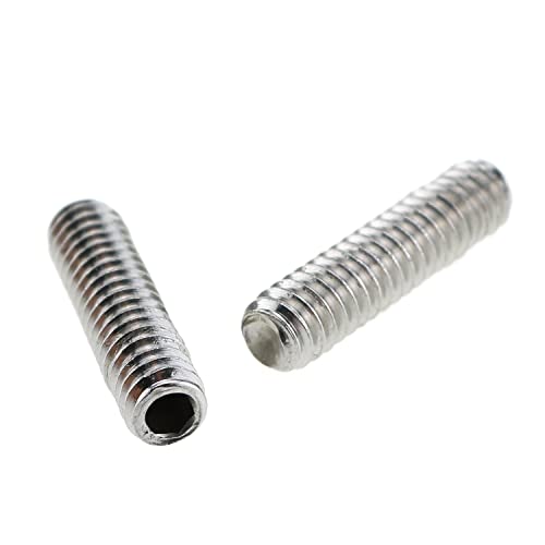 LUORNG Cone Point Screw LUORNG 10PCS 1/4-20 x 1inch 304 Stainless Steel Allen Head Screw, Hex Hexagon Socket Flat Point Set, End Grub Headless Bolt with Hex Drive Wrench - Image 2