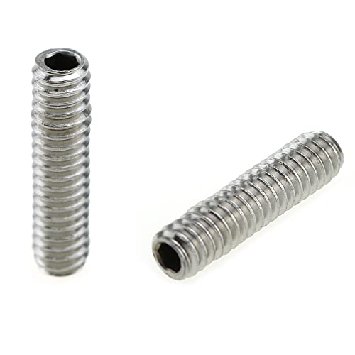 LUORNG Cone Point Screw LUORNG 10PCS 1/4-20 x 1inch 304 Stainless Steel Allen Head Screw, Hex Hexagon Socket Flat Point Set, End Grub Headless Bolt with Hex Drive Wrench - Image 4