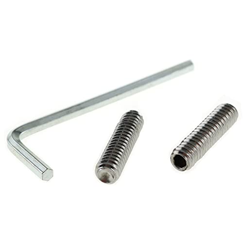 LUORNG Cone Point Screw LUORNG 10PCS 1/4-20 x 1inch 304 Stainless Steel Allen Head Screw, Hex Hexagon Socket Flat Point Set, End Grub Headless Bolt with Hex Drive Wrench - Image 5