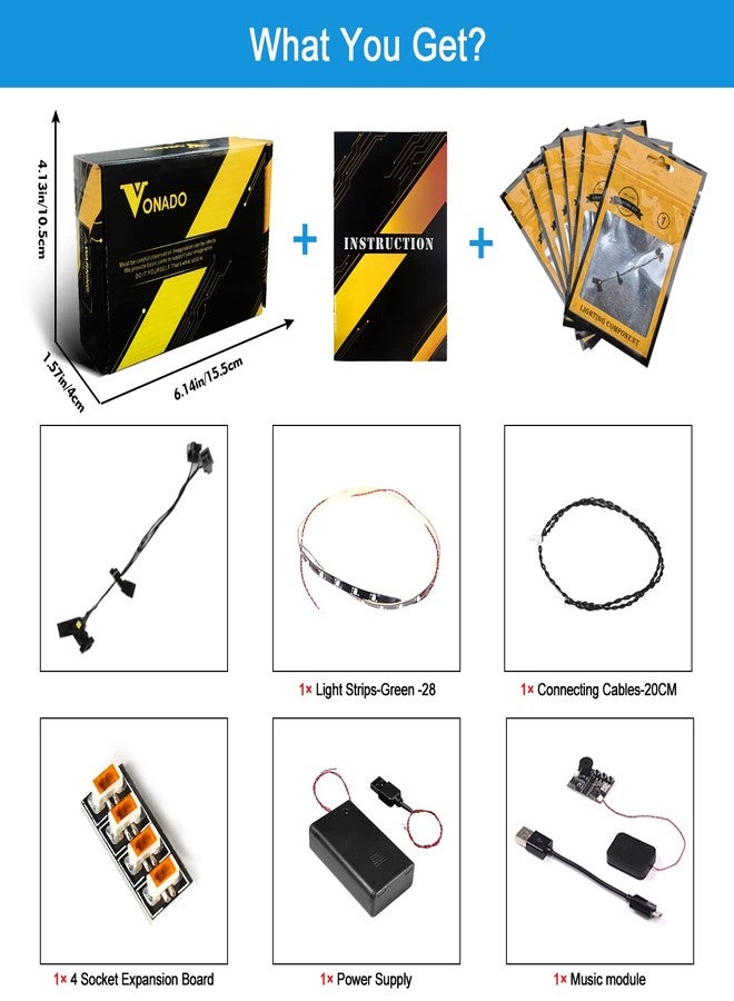 VONADO LED Light Kit Music Version DIY Decor Lights Compatible with Lego 76217 (NO Lego Model) - Image 3