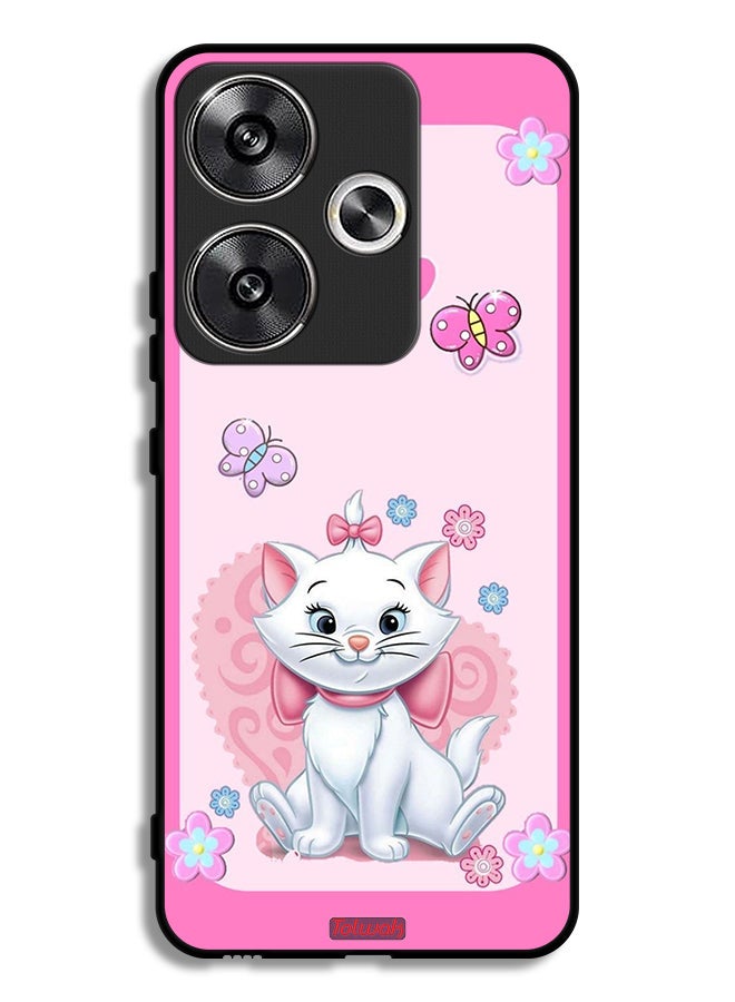 Tolwak Xiaomi Poco F6 5G Protective Case Cover Cute Lady Cat - Image 1