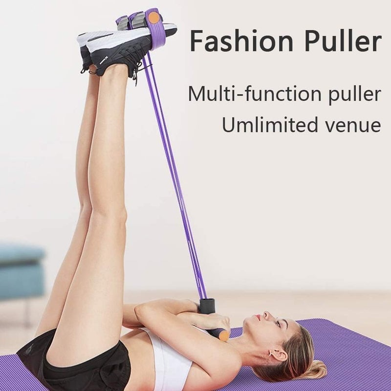 SHOPYSTAR Exercise Pedal Pull Reducer| 4-Tube Resistance Band Yoga Sports Equipment| Belly Abdomen Waist| Arm Leg Stretching Exercise| Portable Home Gym Sit-ups Device for Men and Women. - Image 3