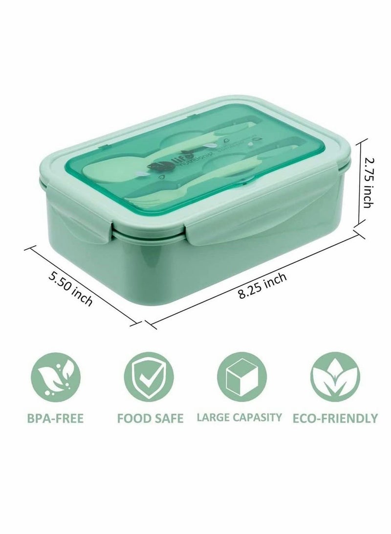 نيبمينينت Bento Boxes for Adults 1400 ML Lunch Box For Kids Childrens With Spoon & Fork - Durable, Leak-Proof On-the-Go Meal, BPA-Free, and Food-Safe Materials - Image 2