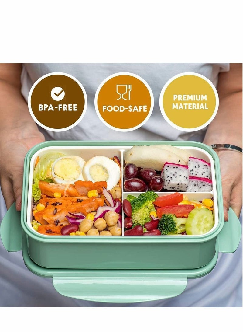 نيبمينينت Bento Boxes for Adults 1400 ML Lunch Box For Kids Childrens With Spoon & Fork - Durable, Leak-Proof On-the-Go Meal, BPA-Free, and Food-Safe Materials - Image 3