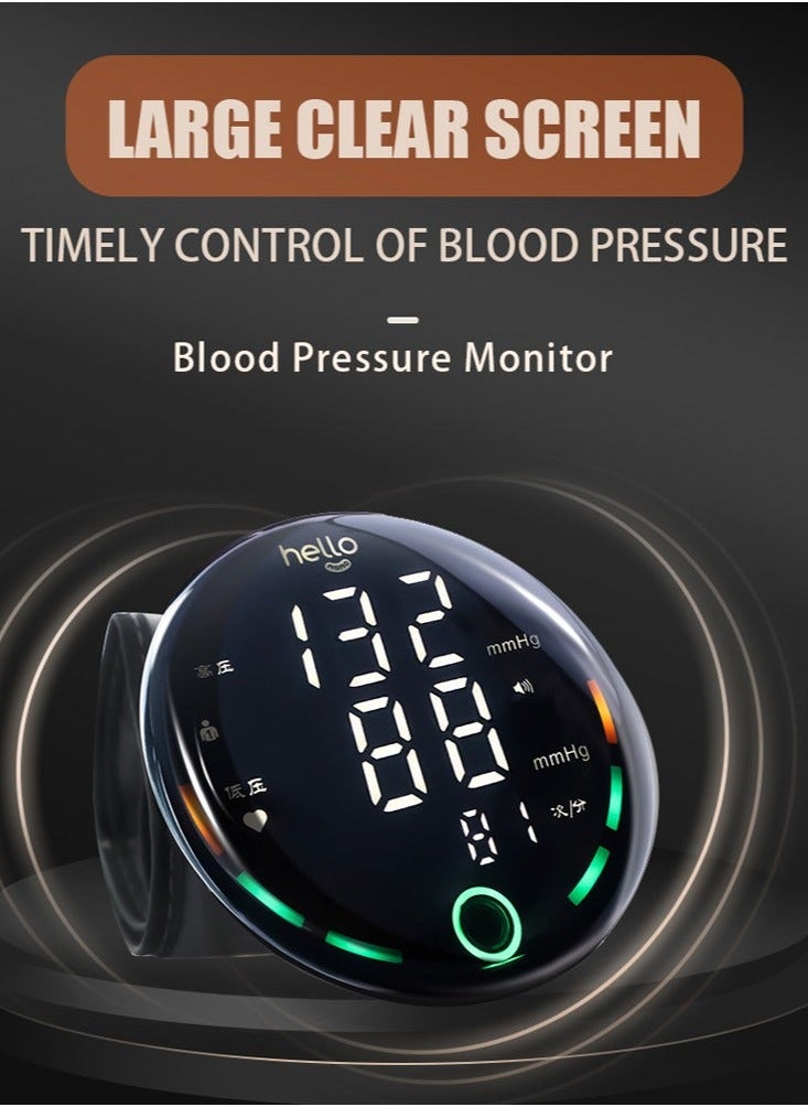 Joshberg - Blood Pressure Monitor, Rechargeable Blood Pressure Wrist Digital BP Machine with LED Backlit Display, Voice Broadcast, User 99x2 Reading Memory Wrist Electronic Sphygmomanometer - Image 1