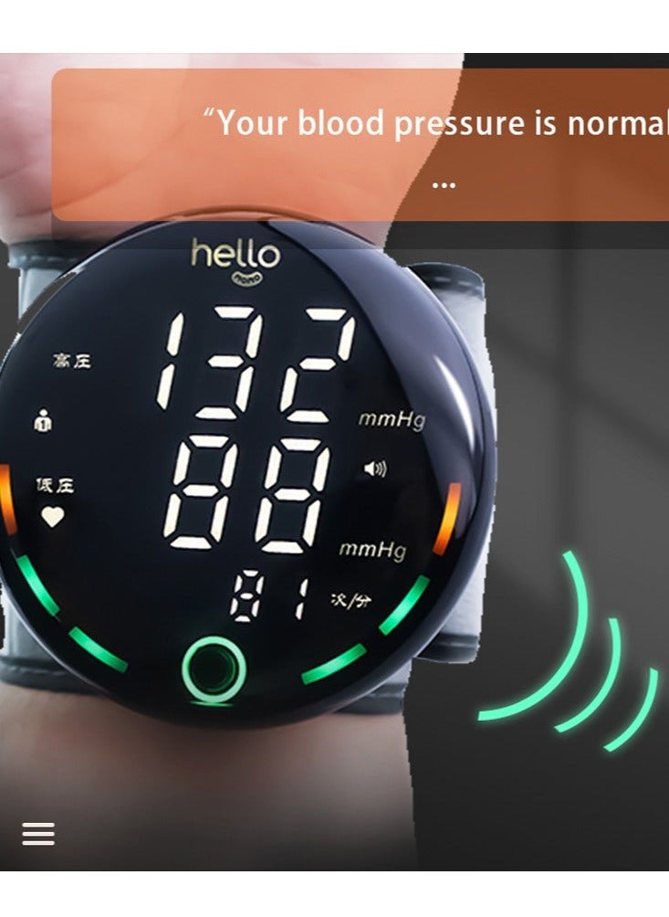 Joshberg - Blood Pressure Monitor, Rechargeable Blood Pressure Wrist Digital BP Machine with LED Backlit Display, Voice Broadcast, User 99x2 Reading Memory Wrist Electronic Sphygmomanometer - Image 1