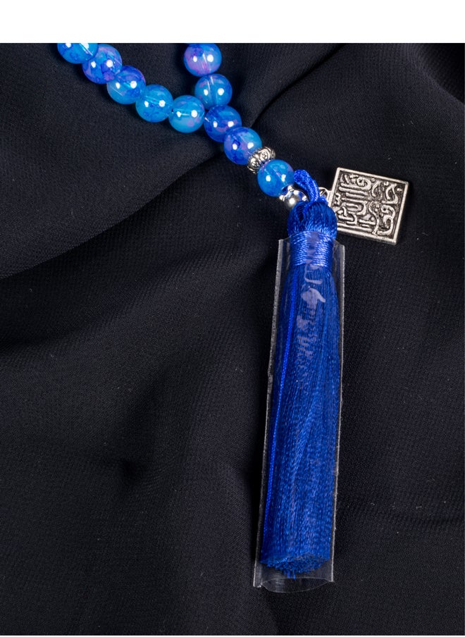 The Black Pearl Accessories Blue Alabaster Stone Prayer Bead of 33 Beads  - Image 2