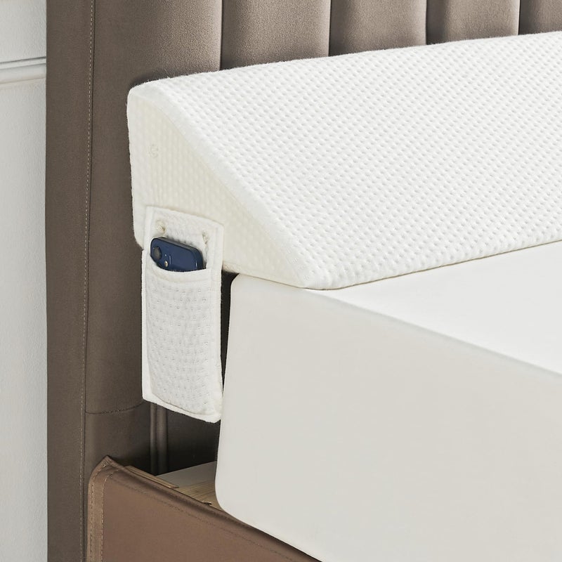 IFNOW Queen Size60x6x10 Bed Wedge Pillow for Headboard Mattress Gap Filler08 Bed Wedge for Gap Between Your Headboard and Mattress White - Image 1