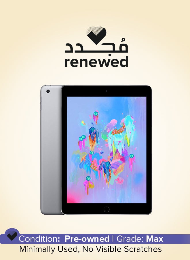 Apple Renewed - iPad 2018 (6th Gen) 9.7-Inch 128GB LTE Space Grey - International Version - Image 1
