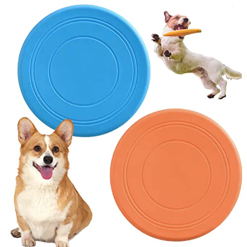 coldchill 7 Inch Dog Flying Disc Puppy Flyer Toy React Faster Training Interactive Toys for Small Medium Dog Lightweight Durable and Water Resistant Floating Saucer BlueOrange - Image 1