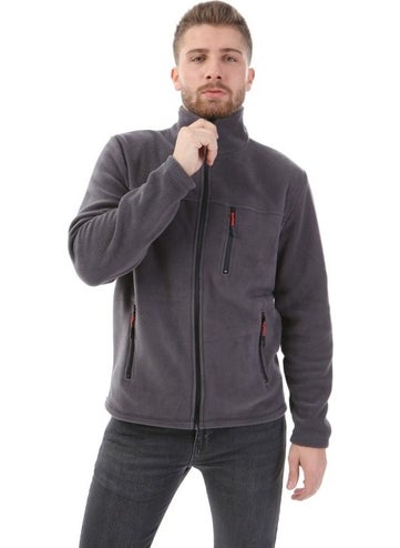 Honest Bato Collar Full Zipper Jacket Gray  - Image 5