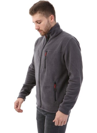 Honest Bato Collar Full Zipper Jacket Gray  - Image 4