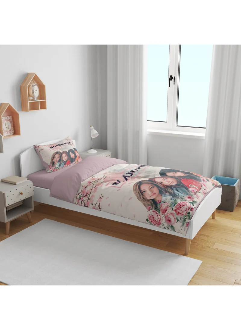 Eray Home Erays Home Erayshome Black Pink 3D Single Bed Sheetless Duvet Cover Set