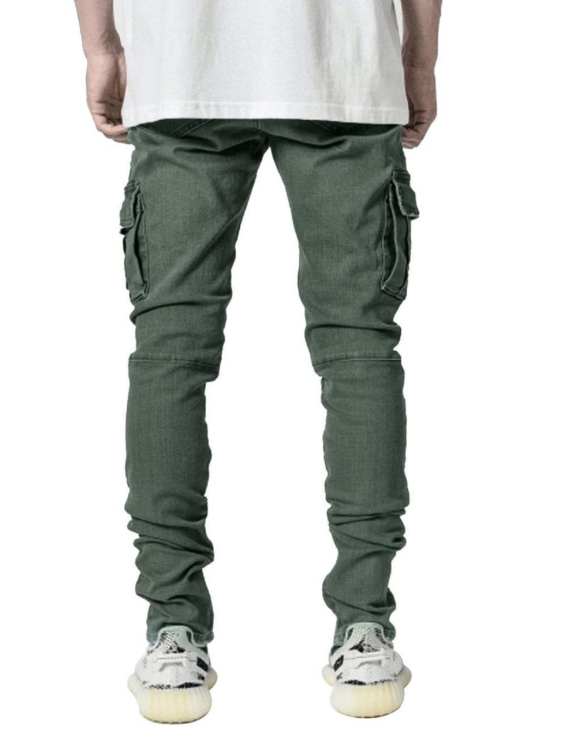 HUNGSON Men's Slim Fit Jeans 7 Pockets Stretch Skinny Denim Pencil Pants Nova Fashion - Image 2