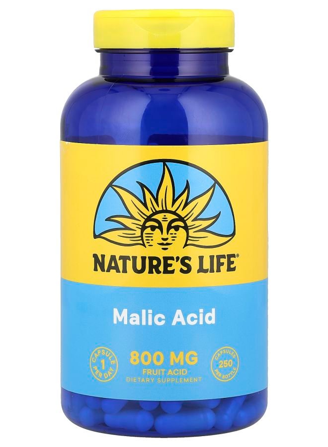 Nature's Life Malic Acid 800 mg 250 Capsules