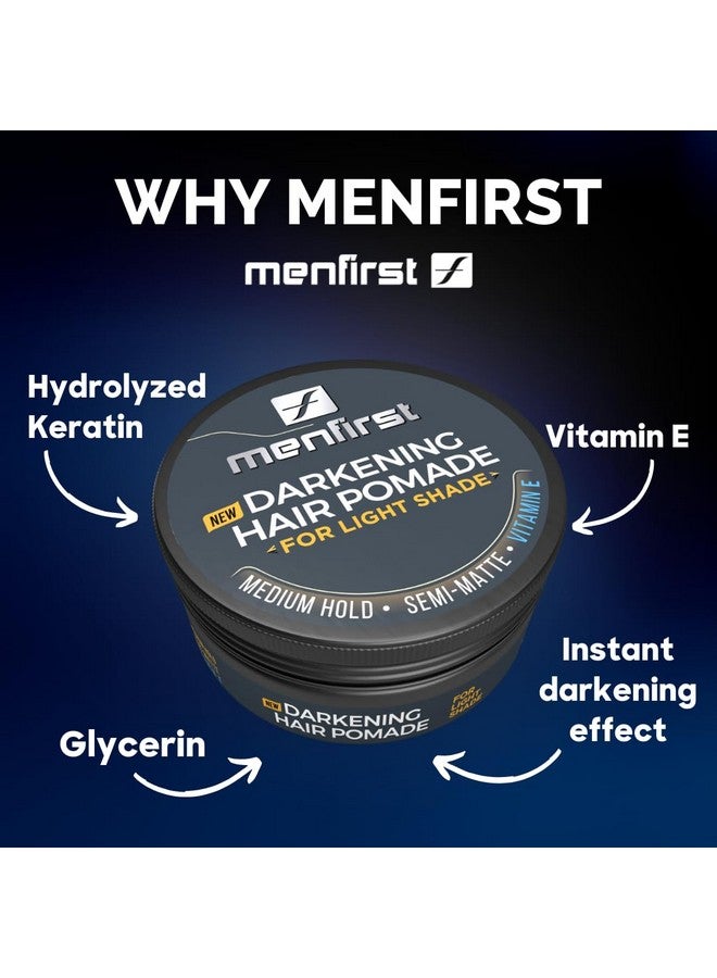 MENFIRST - Men's Hair and Beard Pomade - Instant Gray Coverage Styling Paste that Instantly Darkens White Hair - Light Brown to Blonde - 1 Pack - Image 2