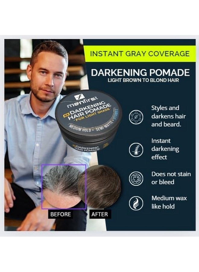 MENFIRST - Men's Hair and Beard Pomade - Instant Gray Coverage Styling Paste that Instantly Darkens White Hair - Light Brown to Blonde - 1 Pack - Image 4