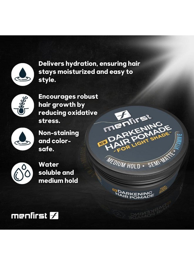 MENFIRST - Men's Hair and Beard Pomade - Instant Gray Coverage Styling Paste that Instantly Darkens White Hair - Light Brown to Blonde - 1 Pack - Image 5