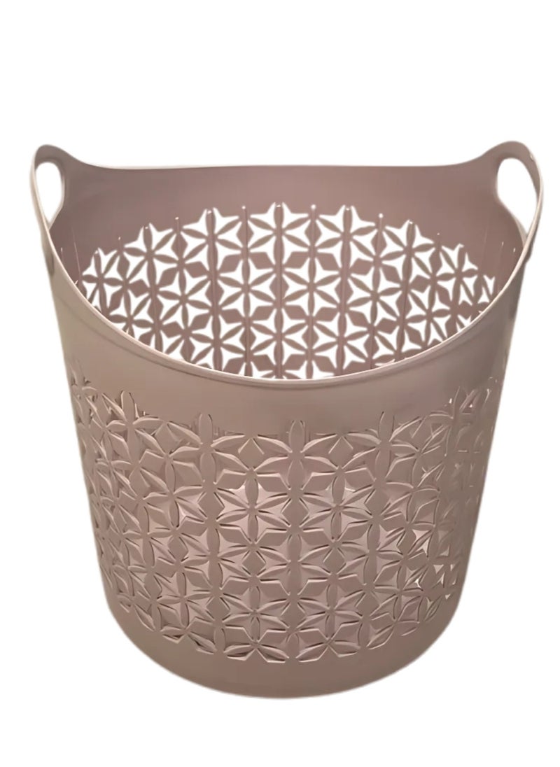 VIO Flexi Plastic Laundry Bin Multi Purpose Flexible Laundry Storage Basket Hamper Light Weight and Durable Large Dirty Clothes Organizer Basket with Handles 40 Litre Toys Soft Toys Bin  - Image 1