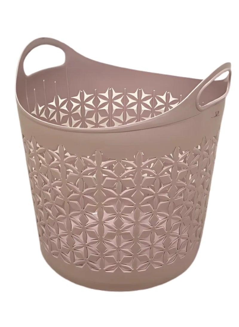VIO Flexi Plastic Laundry Bin Multi Purpose Flexible Laundry Storage Basket Hamper Light Weight and Durable Large Dirty Clothes Organizer Basket with Handles 40 Litre Toys Soft Toys Bin  - Image 2