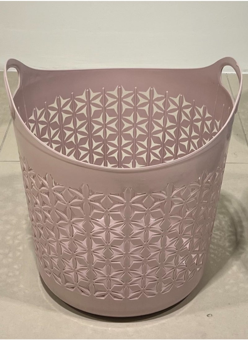 VIO Flexi Plastic Laundry Bin Multi Purpose Flexible Laundry Storage Basket Hamper Light Weight and Durable Large Dirty Clothes Organizer Basket with Handles 40 Litre Toys Soft Toys Bin  - Image 5