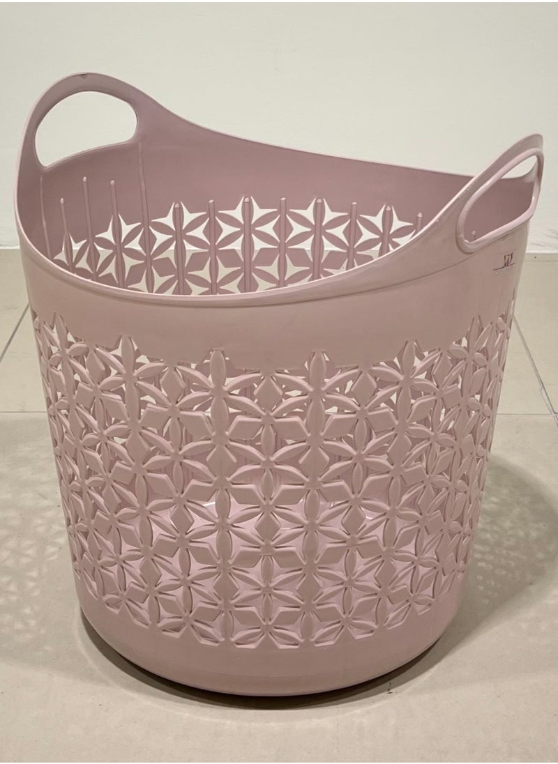 VIO Flexi Plastic Laundry Bin Multi Purpose Flexible Laundry Storage Basket Hamper Light Weight and Durable Large Dirty Clothes Organizer Basket with Handles 40 Litre Toys Soft Toys Bin  - Image 4