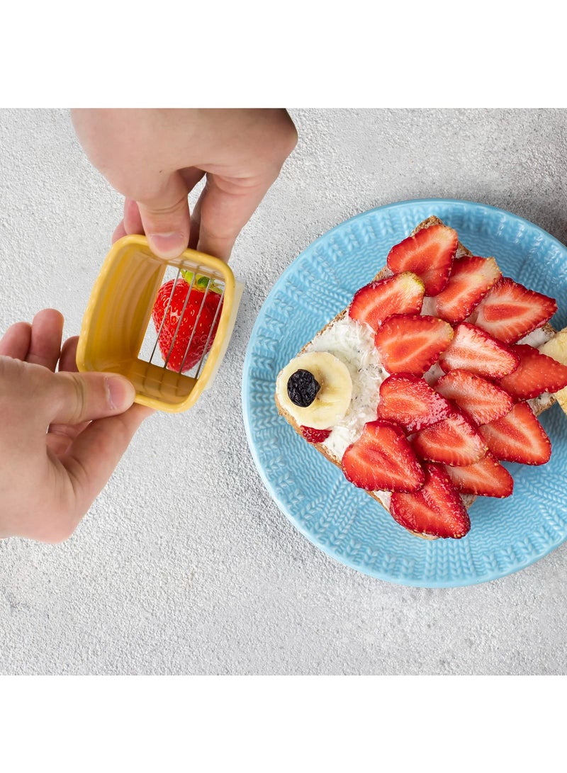 KASTWAVE 3PCS Strawberry Slicer - Cup Slicer - Cup Fruit Slicer - Cup Slicer Handheld - 2024 New Mini Fruit Slicer Cup - Stainless Steel Strawberry Slicer  - Image 4