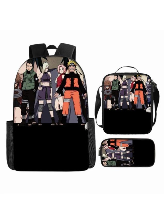 عام حقيبة ظهر مطبوعة بالرسوم المتحركة + مجموعة حقائب اليد + القلم، مجموعة حقائب عملية من ثلاث قطع (يمكن استخدام الطلاب والأطفال ونزهات الأصدقاء ورياضات تسلق الجبال وما إلى ذلك) - 93 - Image 3