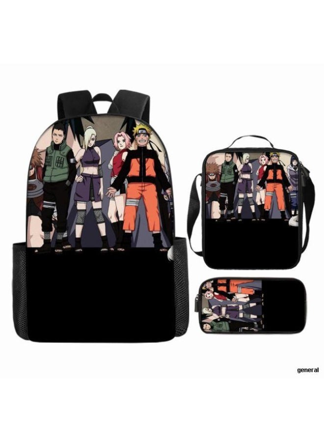 عام حقيبة ظهر مطبوعة بالرسوم المتحركة + مجموعة حقائب اليد + القلم، مجموعة حقائب عملية من ثلاث قطع (يمكن استخدام الطلاب والأطفال ونزهات الأصدقاء ورياضات تسلق الجبال وما إلى ذلك) - 93 - Image 1