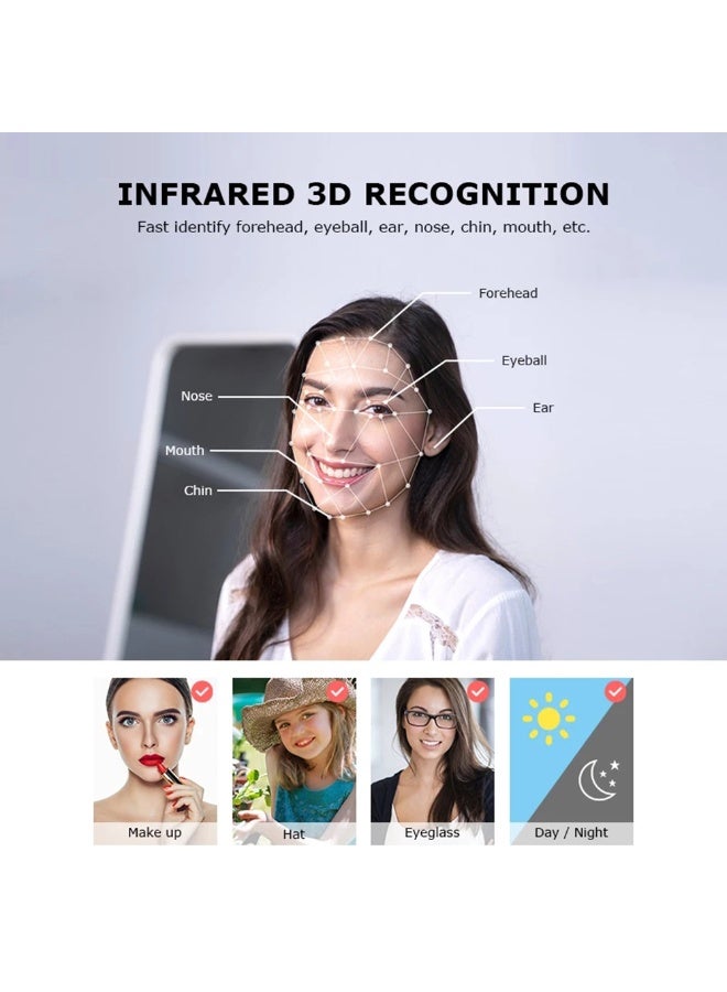 Smart Door Lock with 3D Face ID Fingerprint Keypad IC Card Key Tuya App Voice Control Easy DIY Install for Right & Left Doors Aluminum Alloy Lock Size 6068 for Homes and Offices - Image 4