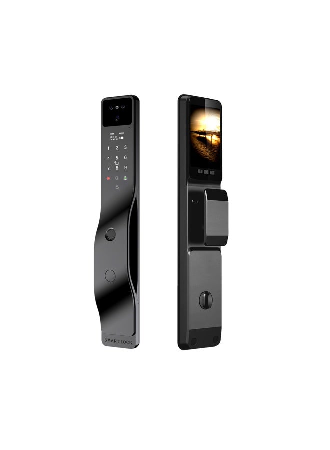 Smart Door Lock with 3D Face ID Fingerprint Keypad IC Card Key Tuya App Voice Control Easy DIY Install for Right & Left Doors Aluminum Alloy Lock Size 6068 for Homes and Offices - Image 2