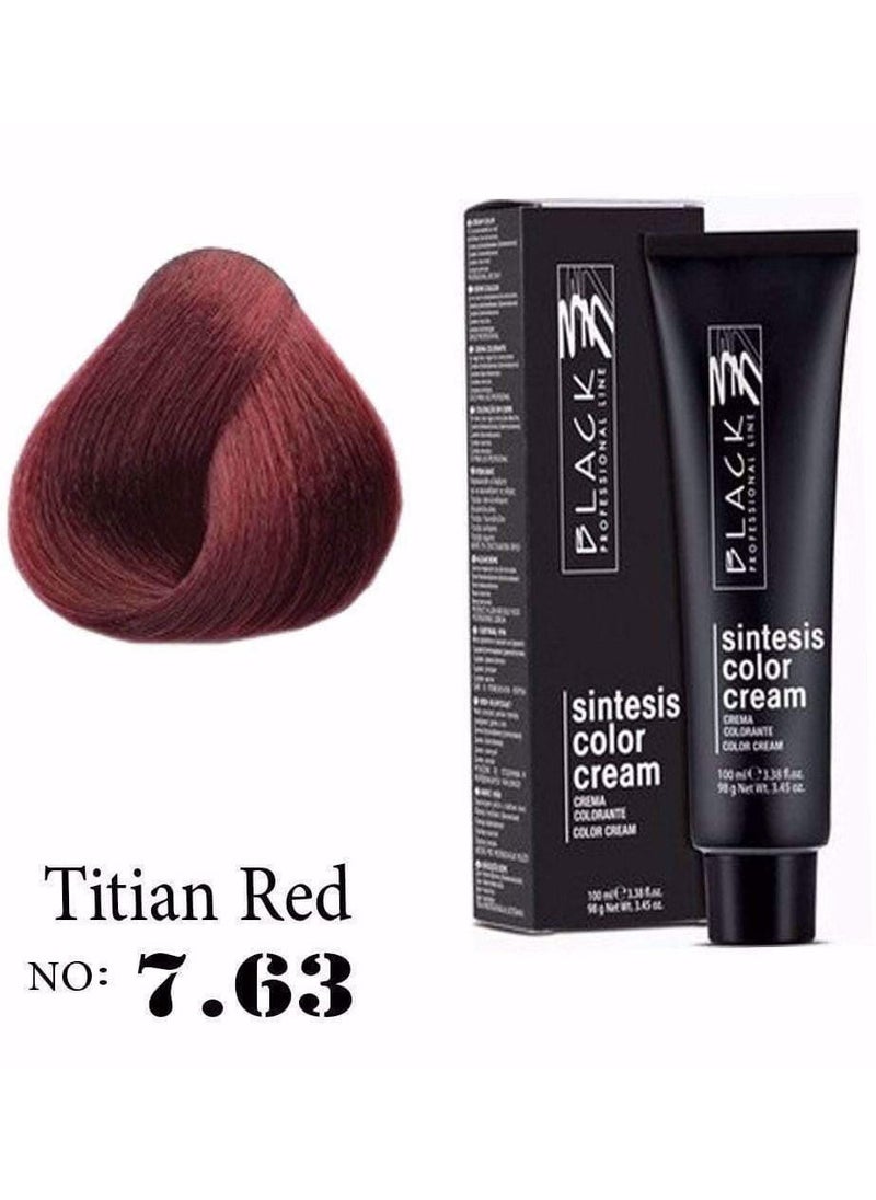 BLACK PROFESSIONAL LINE Black Sintesis Color Cream Titian Red 7.63 